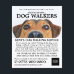 Cute Dog,  Dog Walker Service Advertising Flyer<br><div class="desc">Cute Dog,  Dog Walker Service Advertising Flyer by The Business Card Store.</div>