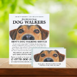 Cute Dog,  Dog Walker Service Advertising Flyer<br><div class="desc">Cute Dog,  Dog Walker Service Advertising Flyer by The Business Card Store.</div>