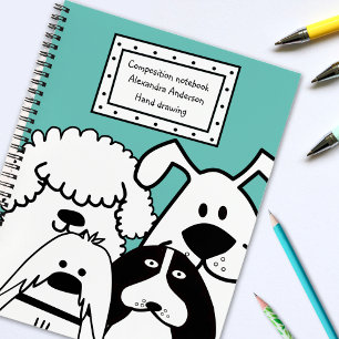 Cute Dog Doodle Notebook