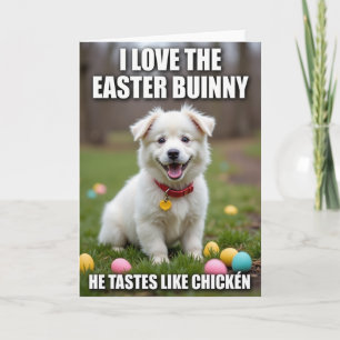 Cute Dog Easter Joke Greeting Card