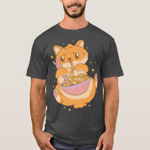 Cute Dog Eating Ramen Noodles Kawaii Otaku Japan A T-Shirt