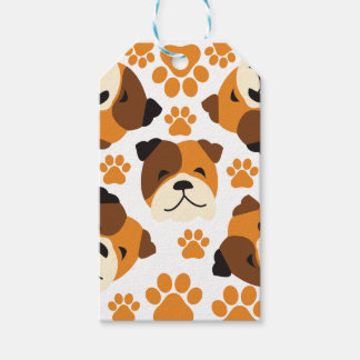 Cute Dog Face and Paws Gift Tags