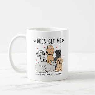 Cute Dog Family Group for Dog Moms and Pet Lovers Coffee Mug