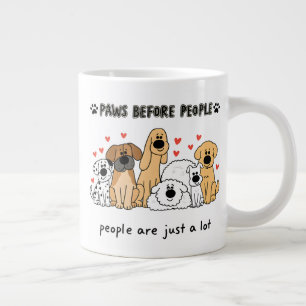 Cute Dog Family Group for Dog Moms and Pet Lovers Large Coffee Mug