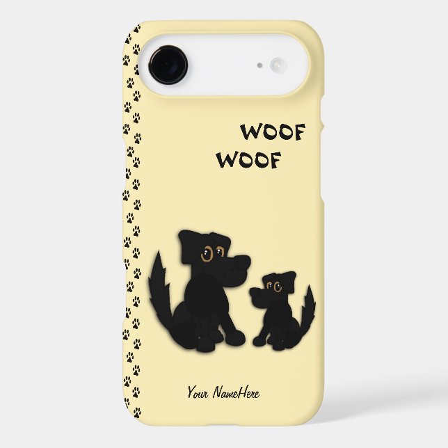 Cute Dog Family Personal Case-Mate iPhone Case (Back)
