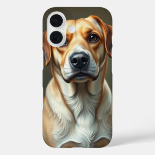 Cute dog fine art Modern illustration Pet iPhone 16 Case