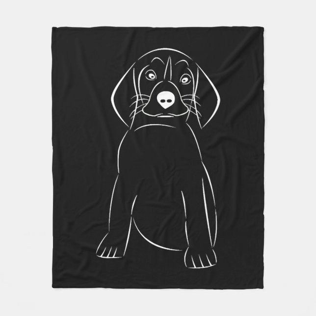 cute dog      fleece blanket (Front)