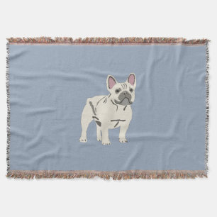 Cute dog, French bulldog Throw Blanket