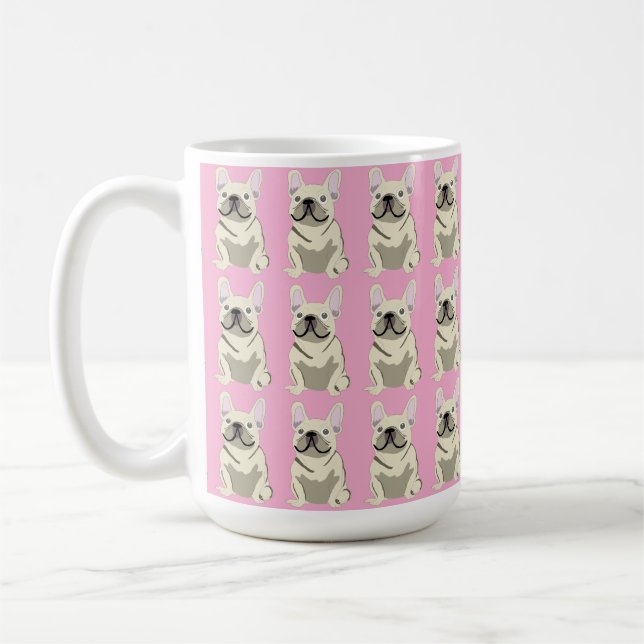 Cute dog, frenchie coffee mug (Left)