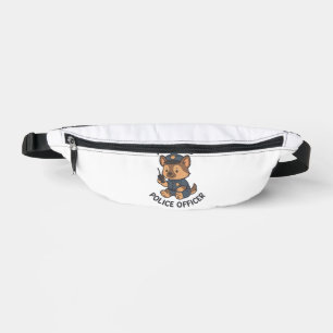 Cute Dog Future Police Officer Theme Bum Bags