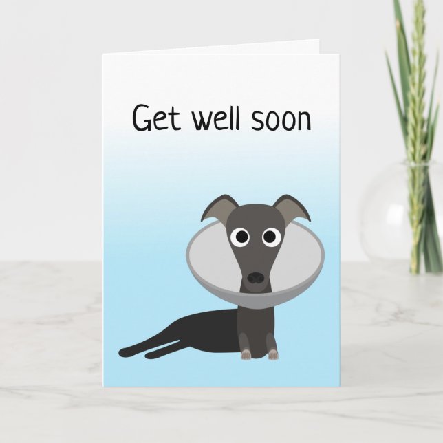 Cute Dog Get Well Soon Card (Front)