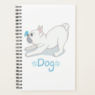 Cute Dog Gift Funny Dog With Butterfly Planner