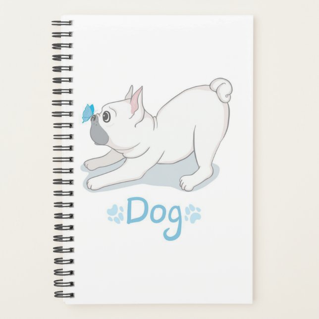 Cute Dog Gift | Funny Dog With Butterfly Planner (Front)
