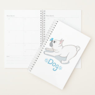 Cute Dog Gift Funny Dog With Butterfly Planner