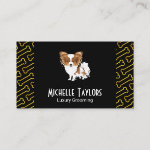 Cute Dog Gold Bones Business Card