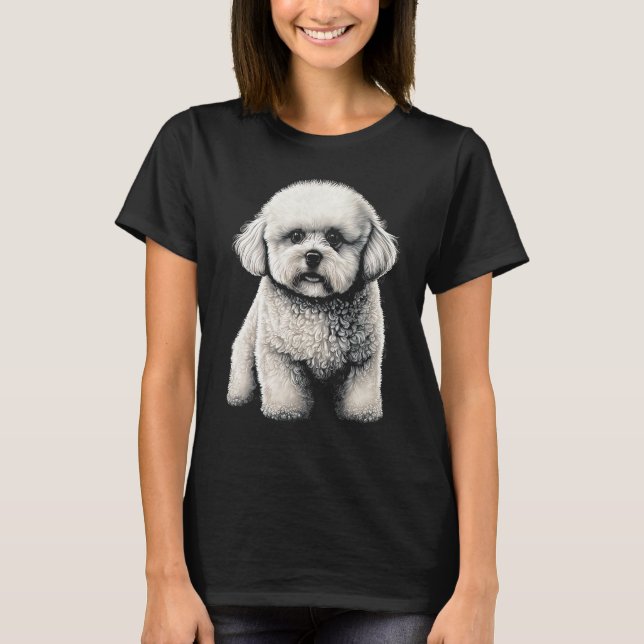 Cute Dog Graphic Puppy Illustration T-Shirt (Front)
