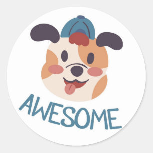 Cute Dog Great Job Sticker