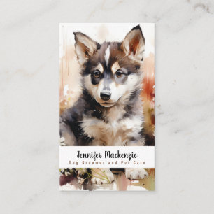 Cute Dog Groomer Grooming Service Pet Care Business Card