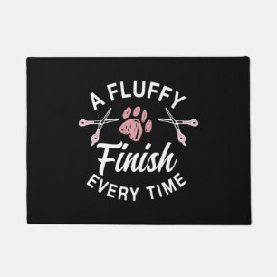 Cute Dog Groomer T-Shirt Doormat