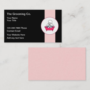 Cute Dog Grooming Business Cards Design
