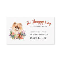 Cute Dog Grooming Floral Pet Service