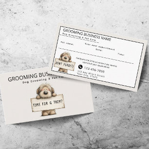 Cute Dog Grooming Modern Fun Appointment Card