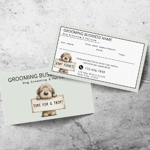 Cute Dog Grooming Modern Fun Appointment Card
