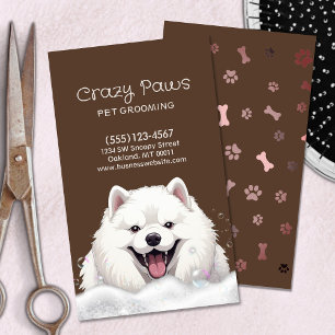 Cute Dog Grooming Pet Service Business Card