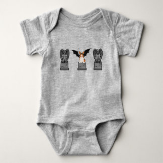 Cute Dog Halloween: Corgi Gargoyle  Baby Bodysuit