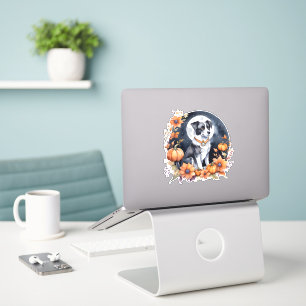 Cute Dog Halloween Floral Moon Canine Lover