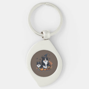 Cute Dog Halloween Key Ring