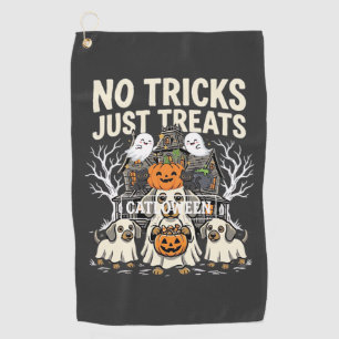 Cute Dog Halloween No Tricks Just Treats_1 Golf Towel