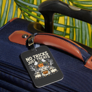 Cute Dog Halloween No Tricks Just Treats_1 Luggage Tag