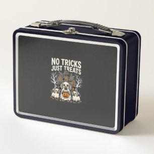 Cute Dog Halloween No Tricks Just Treats_1 Metal Lunch Box