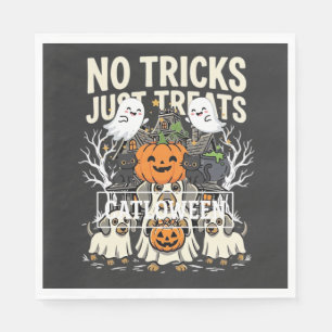 Cute Dog Halloween No Tricks Just Treats_1 Napkin