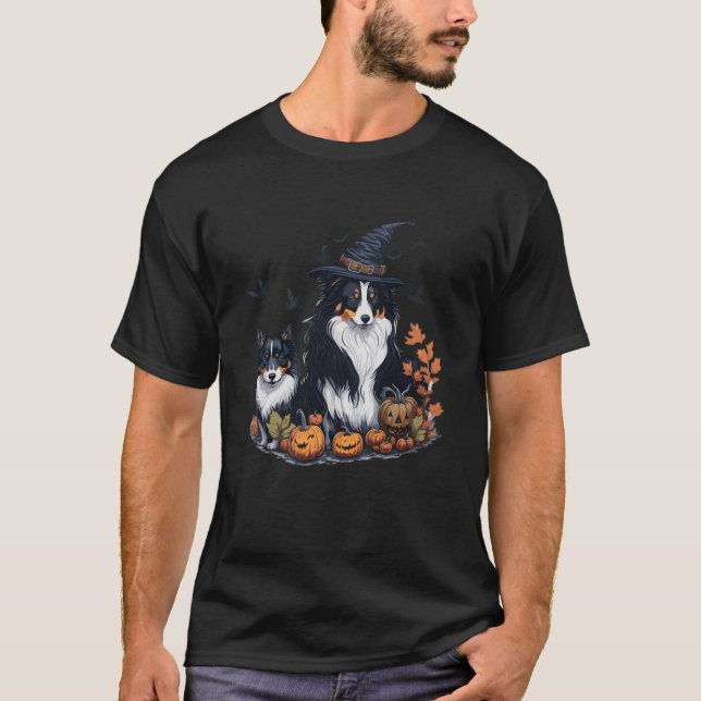 Cute Dog Halloween  T-Shirt (Front)