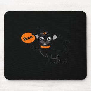 Cute Dog Halloween Tee Boo Mouse Pad