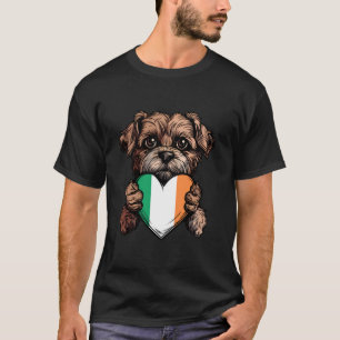 Cute Dog Heart Irish Pride Irish Roots Ireland Iri T-Shirt
