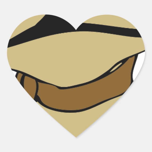 Cute Dog Heart Sticker (Front)