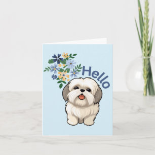 Cute Dog Hello Card