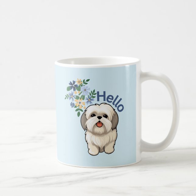 Cute Dog Hello Mug (Right)