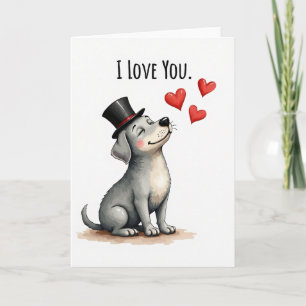 Cute Dog I Love You Card