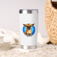 Cute Dog Illustration Stainless Steel Travel Mug