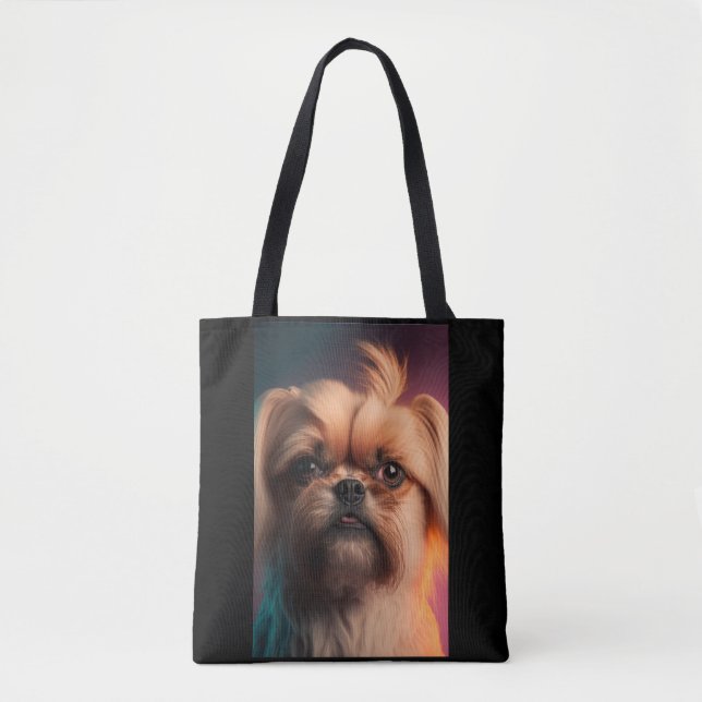 Cute dog in a two-sided tote bag (Front)