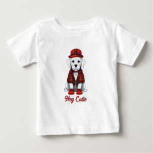 cute dog in scottish disguise baby T-Shirt