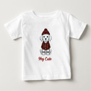 cute dog in scottish disguise baby T-Shirt
