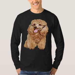 Cute Dog In Wig Funny Blonde Poodle T-Shirt