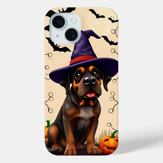 Cute Dog in Witch Hat Case-Mate iPhone Case (Back)