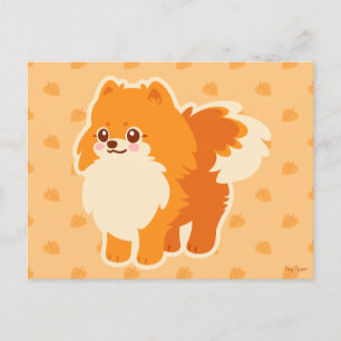 Cute Dog Kawaii Pomeranian Postcard