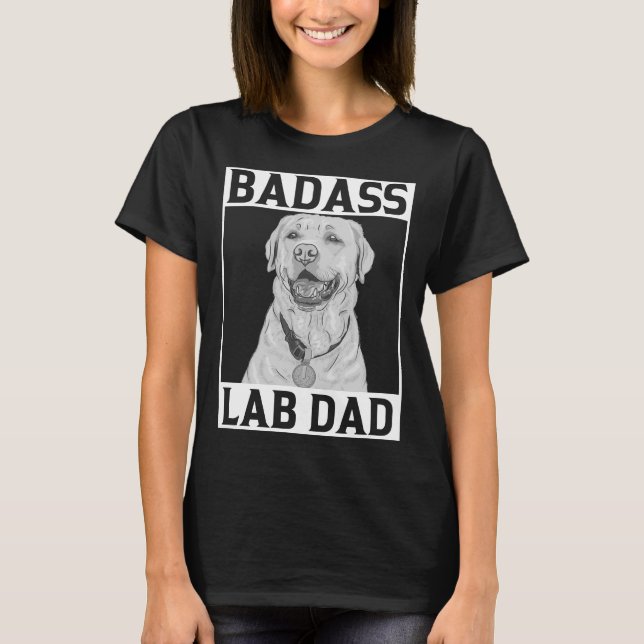 Cute Dog Labrador Dad T-Shirt (Front)